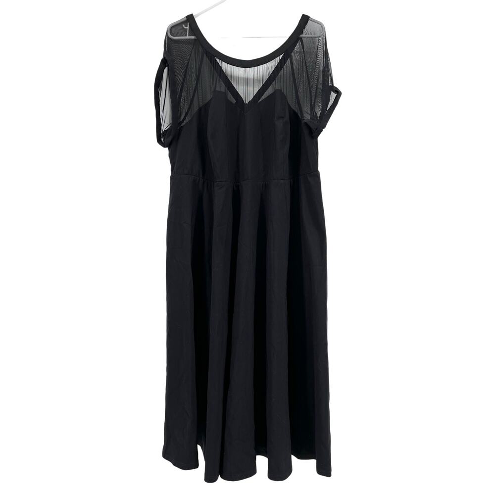 Torrid NWT Black Illusion Mesh Skater Dress Swing‎ Skirt (22) - Picture 4 of 10